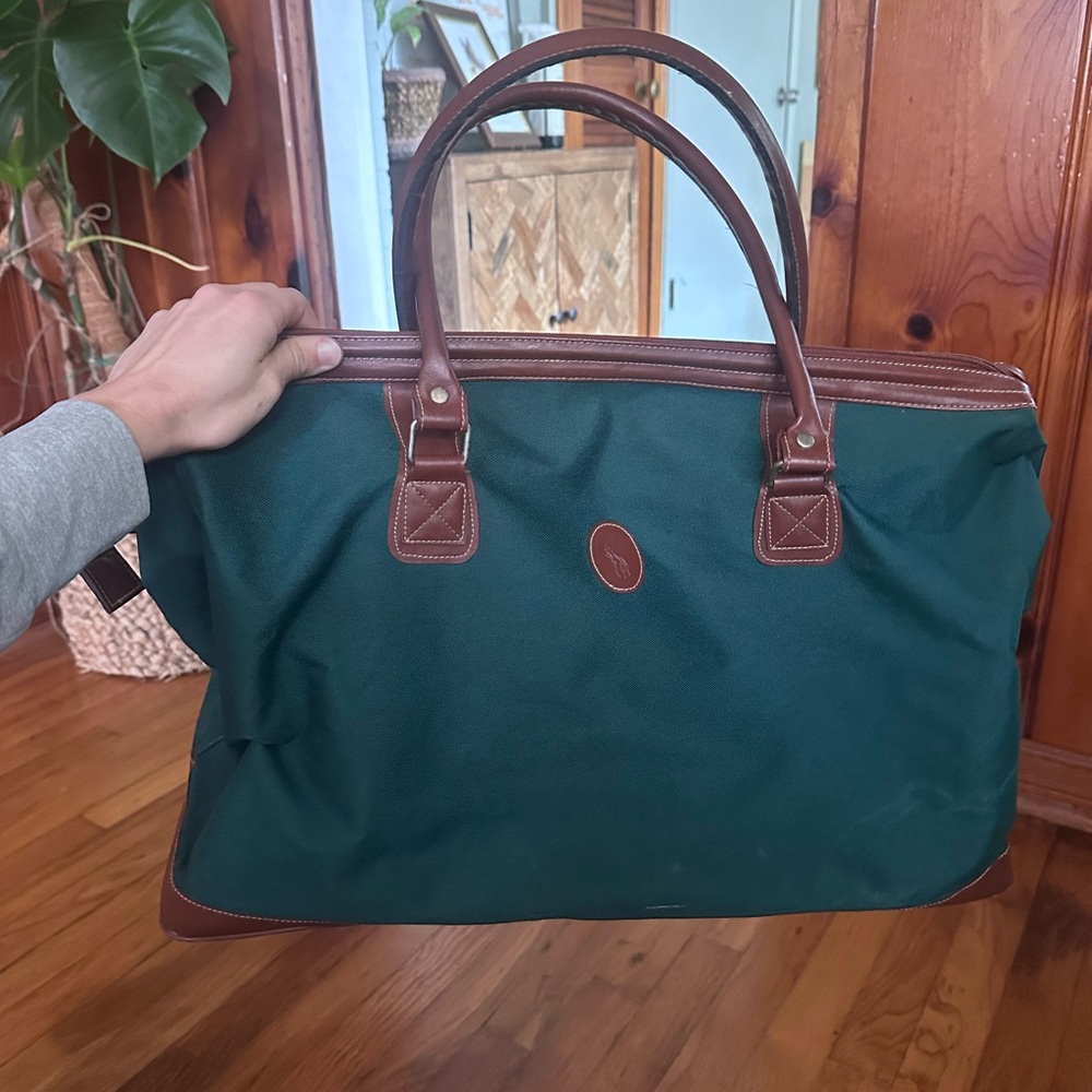 Polo by Ralph Lauren Green and Brown Tote Bag